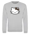 Свитшот Hello kitty leopard Серый меланж фото