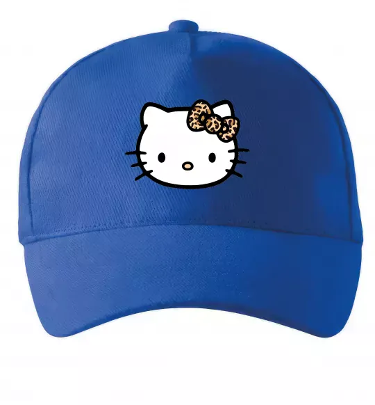 Кепка Hello kitty leopard Ярко-синий фото