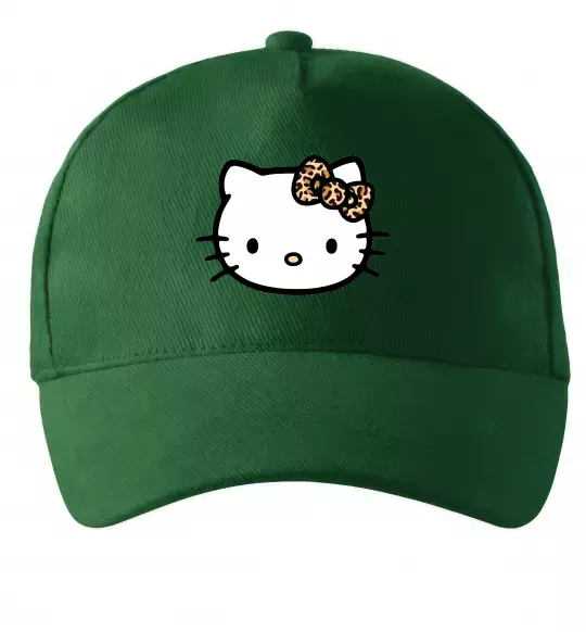 Кепка Hello kitty leopard Темно-зеленый фото