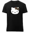 Мужская премиум футболка Hello kitty leopard Черный фото
