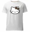 Мужская премиум футболка Hello kitty leopard Белый фото