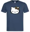 Мужская футболка Hello kitty leopard Темно-синий фото
