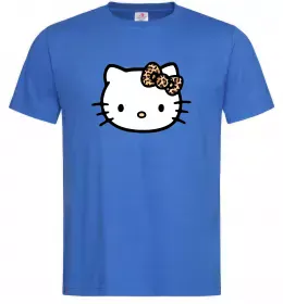 Чоловіча футболка Hello kitty leopard Яскраво-синій фото