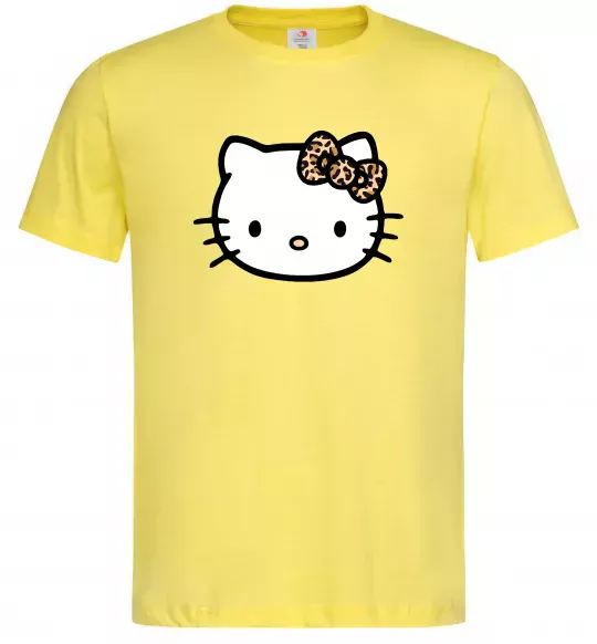 Мужская футболка Hello kitty leopard Лимонный фото