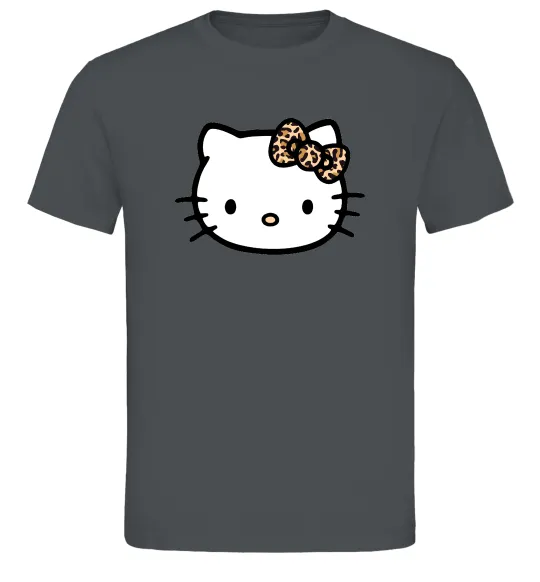 Мужская футболка Hello kitty leopard Графит фото