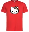 Мужская футболка Hello kitty leopard Красный фото