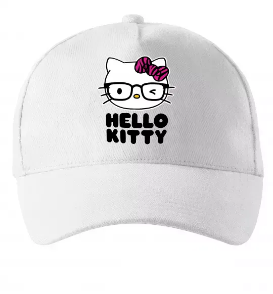Кепка Hello kitty glasses Белый фото