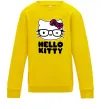 Детский Свитшот Hello kitty glasses Солнечно желтый фото