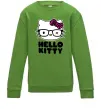 Детский Свитшот Hello kitty glasses Лаймовый фото