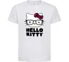 Дитяча футболка Hello kitty glasses Білий фото