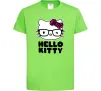 Дитяча футболка Hello kitty glasses Лаймовий фото