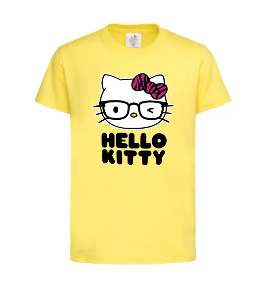 Дитяча футболка Hello kitty glasses Лимонний фото