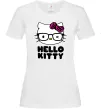 Жіноча футболка Hello kitty glasses Білий Жіноча футболка Hello kitty glasses Білий фото