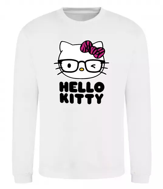 Свитшот Hello kitty glasses Белый фото
