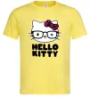 Мужская футболка Hello kitty glasses Лимонный фото