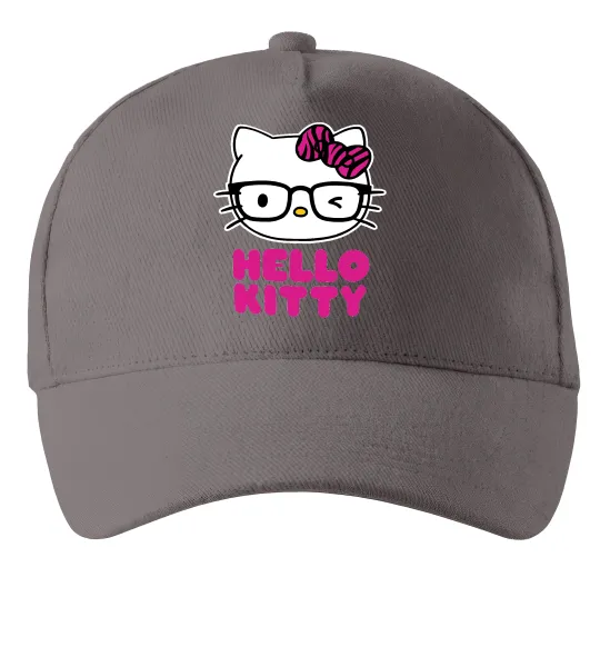 Кепка Hello kitty glasses Серый фото