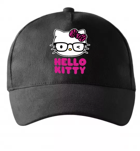 Кепка Hello kitty glasses Черный фото