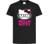 Дитяча футболка Hello kitty glasses Чорний фото