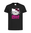Дитяча футболка Hello kitty glasses Чорний фото