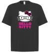 Футболка Оверсайз Hello kitty glasses Черный фото