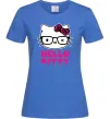 Жіноча футболка Hello kitty glasses Яскраво-синій Жіноча футболка Hello kitty glasses Яскраво-синій фото
