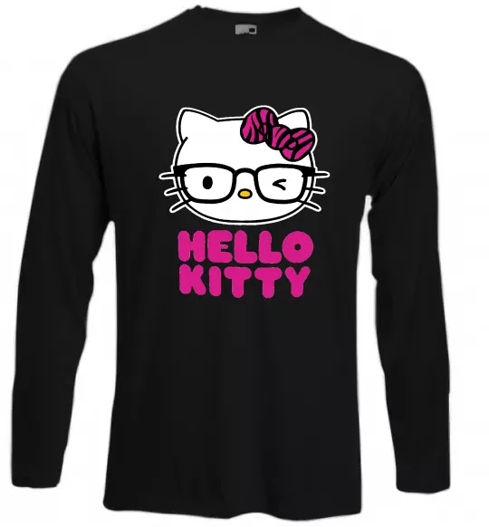 Лонгслив Hello kitty glasses Черный фото