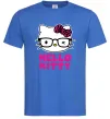 Мужская футболка Hello kitty glasses Ярко-синий фото