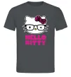 Мужская футболка Hello kitty glasses Графит фото