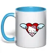 Чашка з кольоровою ручкою Hello kitty cupid Блакитний Чашка з кольоровою ручкою Hello kitty cupid Блакитний фото