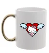 Чашка з кольоровою ручкою Hello kitty cupid Золото Чашка з кольоровою ручкою Hello kitty cupid Золото фото