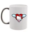 Чашка з кольоровою ручкою Hello kitty cupid Срібло Чашка з кольоровою ручкою Hello kitty cupid Срібло фото