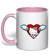 Чашка з кольоровою ручкою Hello kitty cupid Ніжно рожевий Чашка з кольоровою ручкою Hello kitty cupid Ніжно рожевий фото
