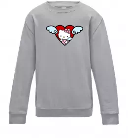 Дитячий світшот Hello kitty cupid Сірий меланж фото