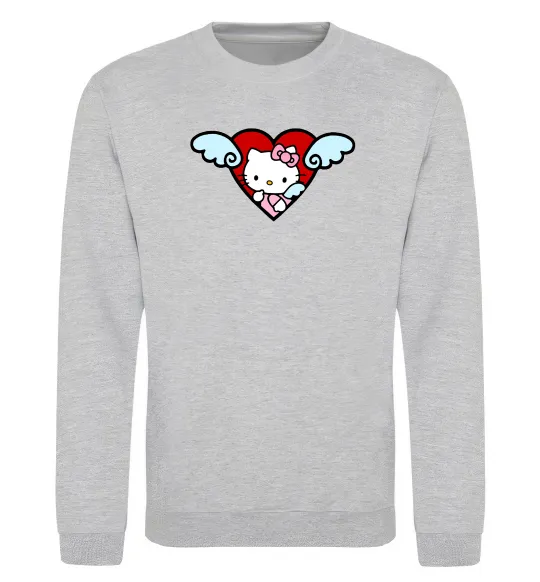 Свитшот Hello kitty cupid Серый меланж фото