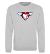 Свитшот Hello kitty cupid Серый меланж фото