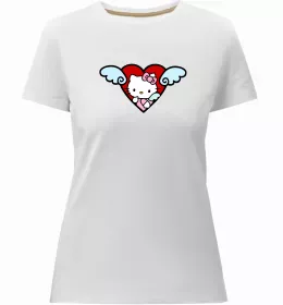 Женская премиум футболка Hello kitty phone Белый фото