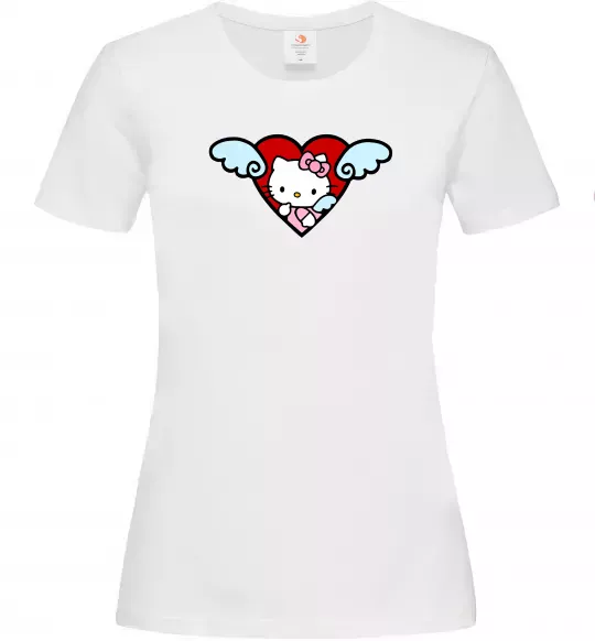 Женская футболка Hello kitty cupid Белый фото