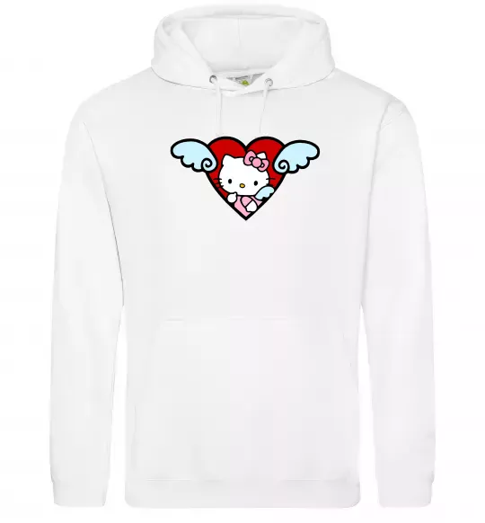 Мужская толстовка (худи) Hello kitty cupid Белый фото