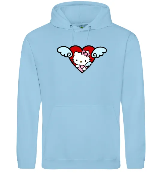 Мужская толстовка (худи) Hello kitty cupid Голубой фото