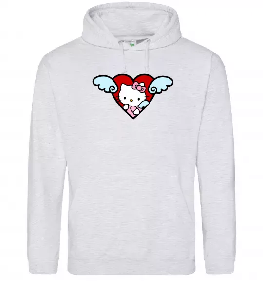 Жіноча толстовка (худі) Hello kitty cupid Сірий меланж фото