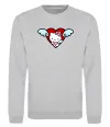 Світшот Hello kitty cupid Сірий меланж фото