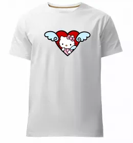 Мужская премиум футболка Hello kitty phone Белый фото