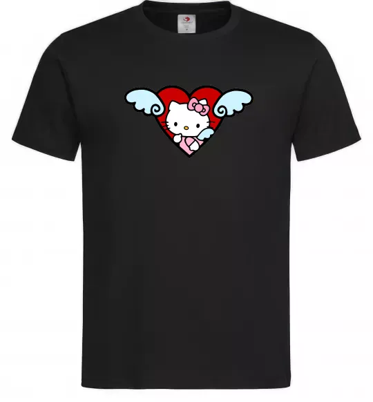 Чоловіча футболка Hello kitty cupid Чорний фото