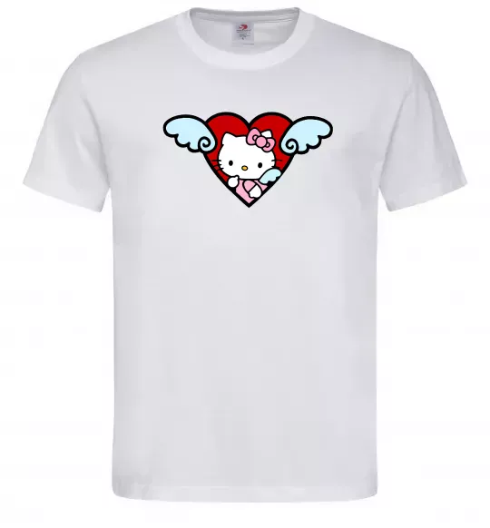 Чоловіча футболка Hello kitty cupid Білий фото
