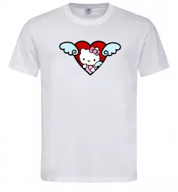 Чоловіча футболка Hello kitty cupid Білий фото