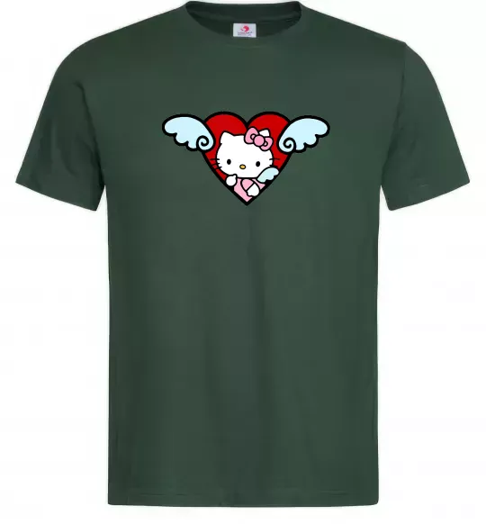 Чоловіча футболка Hello kitty cupid Темно-зелений фото