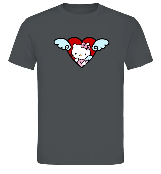 Чоловіча футболка Hello kitty cupid Графіт фото