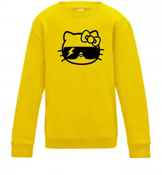 Дитячий світшот Hello kitty cool glasses Сонячно жовтий фото