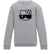 Дитячий світшот Hello kitty cool glasses Сірий меланж фото
