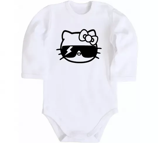 Детский боди Hello kitty cool glasses Белый фото